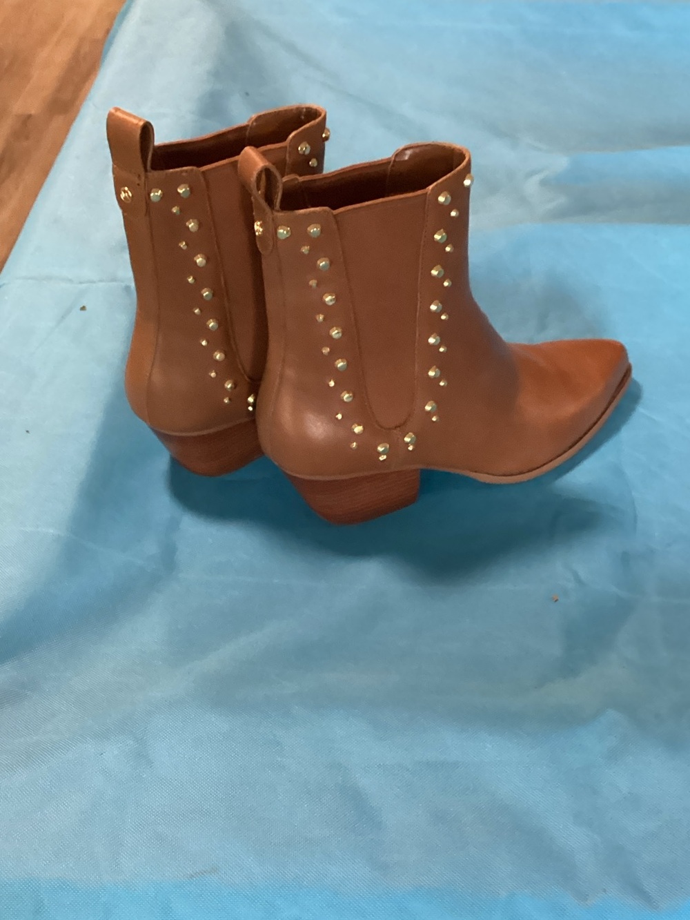 Michael Kors Chestnut Brown Studded Ankle Booties